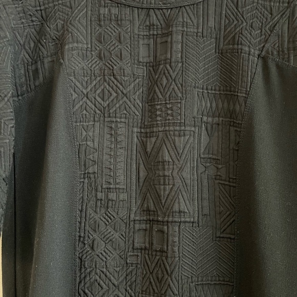 Zara Black Jacquard 3/4 Sleeve Tunic - Picture 4 of 5